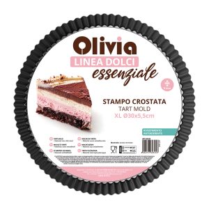 251009 stampo crostata 60345 Molde para tarta acero pintado antiadherente 30×5,5 cm