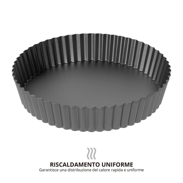 Molde para tarta acero pintado antiadherente 28×5,5 cm