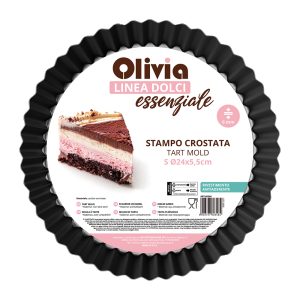 251009 stampo crostata 60348 Molde para tarta acero pintado antiadherente 24×5,5 cm