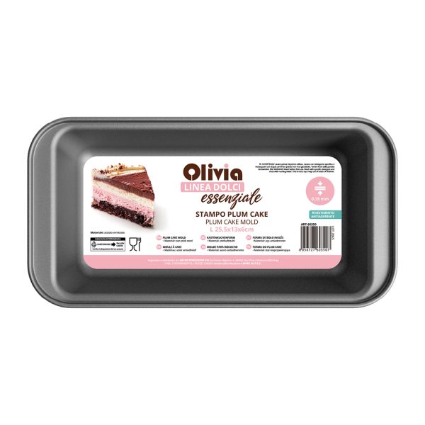 Molde para pan rectangular acero pintado 25,5x13x6 cm