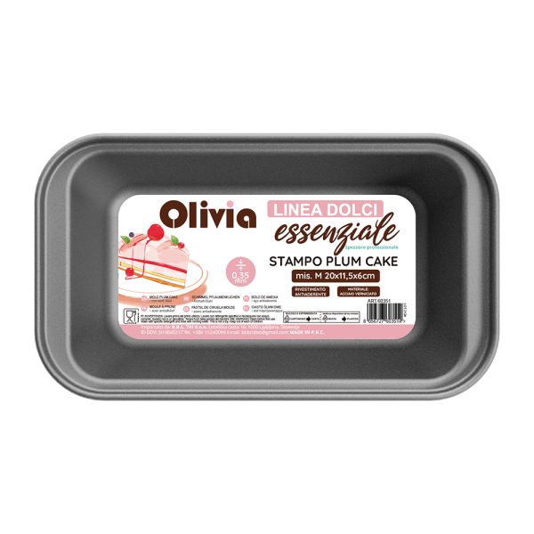Molde para pan rectangular acero pintado 20×11,5×6 cm