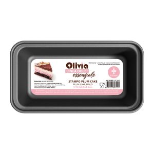 250916 stampo plum cake 60352 Molde para pan rectangular acero pintado 15,5×8,5×4,5 cm