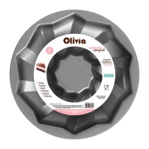251014 STAMPO CIAMBELLA 60357 Molde para donuts acero pintado antiadherente 24,5×6 cm