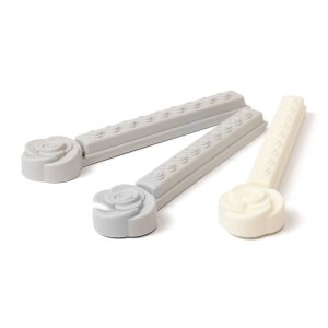 Clips para bolsas de comida gris 14×3,3 cm juego de 3