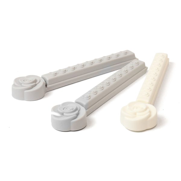 Clips para bolsas de comida gris 14×3,3 cm juego de 3