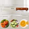 Cuchillo cocinero en hoja de acero inoxidable 17 cm mango de madera de haya