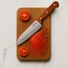 Cuchillo cocinero en hoja de acero inoxidable 17 cm mango de madera de haya