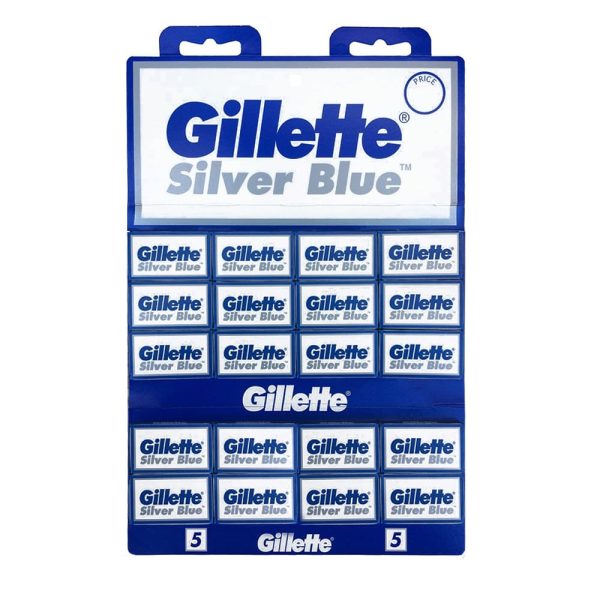 100-lamette-barba-gillette-silver-blue.jpg 100 hojas de afeitar de doble filo Gillette Plata Azul