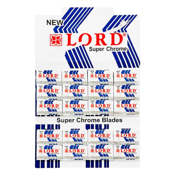 100 hojas de afeitar de doble filo Lord Super Chrome