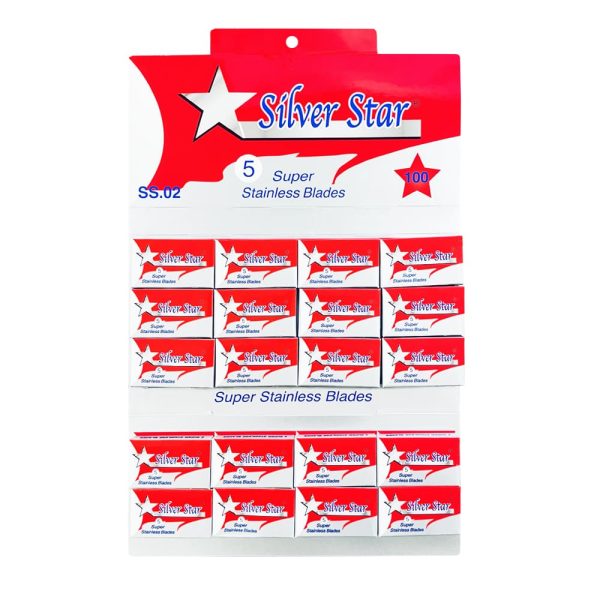 100 Hojas de Afeitar Doble Filo Lord Silver Star Super Inoxidable