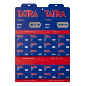 100 hojas de afeitar Tatra acero inoxidable platino