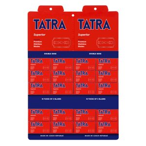 100 hojas de afeitar Tatra superior acero inoxidable