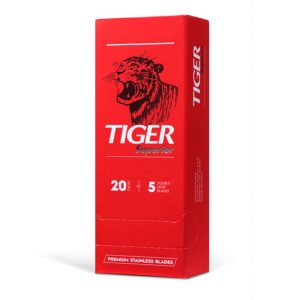 100 hojas de afeitar doble filo acero inoxidable Tiger Superior