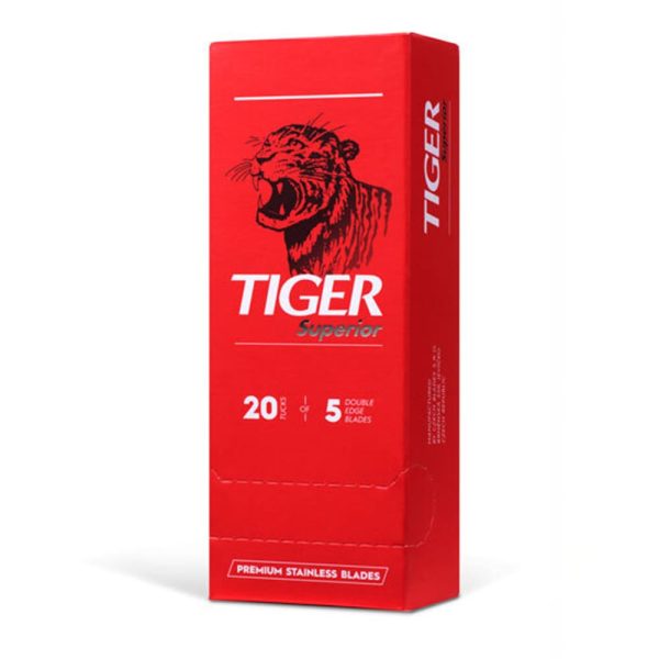 100 hojas de afeitar doble filo acero inoxidable Tiger Superior