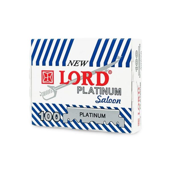 100 hojas de afeitar de un solo filo Lord Platinum Saloon