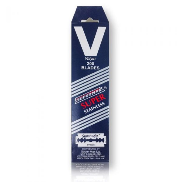 200 hojas de afeitar doble filo Supermax super Inoxidable