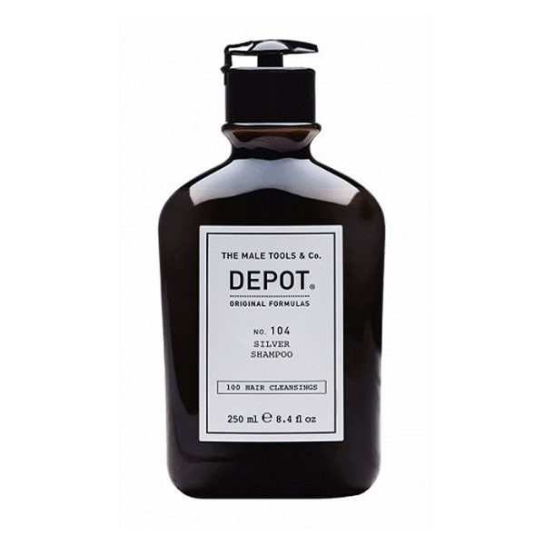 Depot 104 champú plata 250ml. para cabello gris, blanco o decolorado