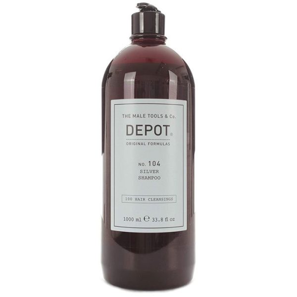 Depot 104 champú capilar específico para cabellos grises, blancos y deco 1000ml