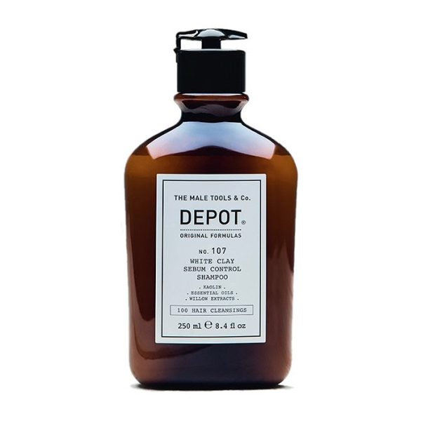 Depot 107 champú control sebo arcilla blanca 250ml
