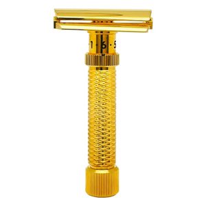 109G-rasoio-sicurezza-rex-supply.jpg Maquinilla de afeitar ajustable Rex inclinada Konsul Deluxe Gold-109G