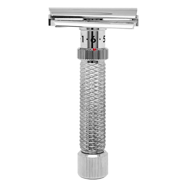 109R-rasoio-sicurezza-rex-supply.jpg Maquinilla de afeitar ajustable Rex inclinada Konsul Deluxe Rodio- 109R