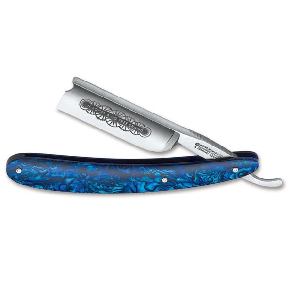 Navaja de afeitar Boker concha azul 7/8 muesca de barbero