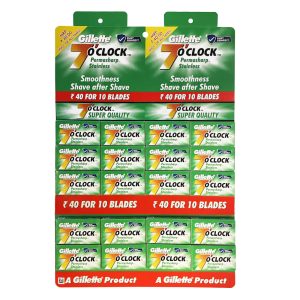 200-lamette-barba-7oclock-gillette.jpg 200 hojas de afeitar Gillette 7 O’Clock Permasharp Inoxidable Verde