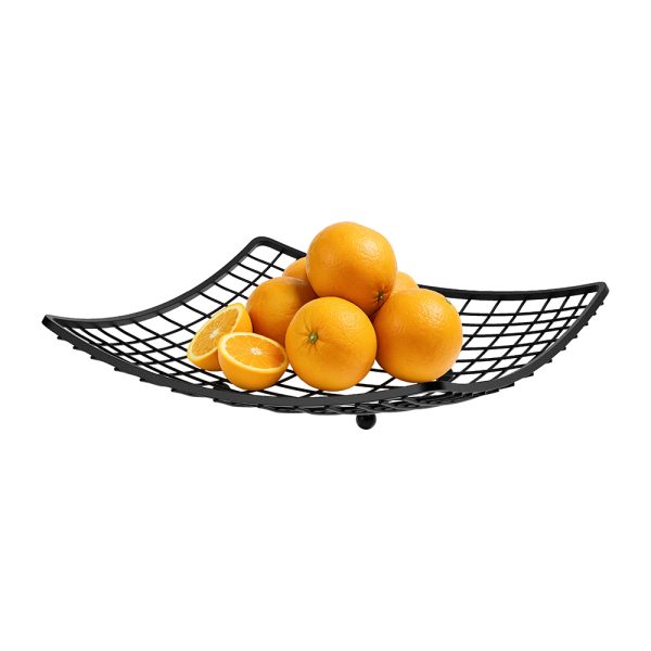 Frutero moderno acero pintado negro 28,5×28,5 cm