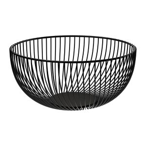 Frutero moderno acero pintado negro 25×13 cm