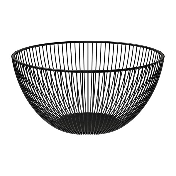Frutero moderno acero pintado negro 25×13,5 cm