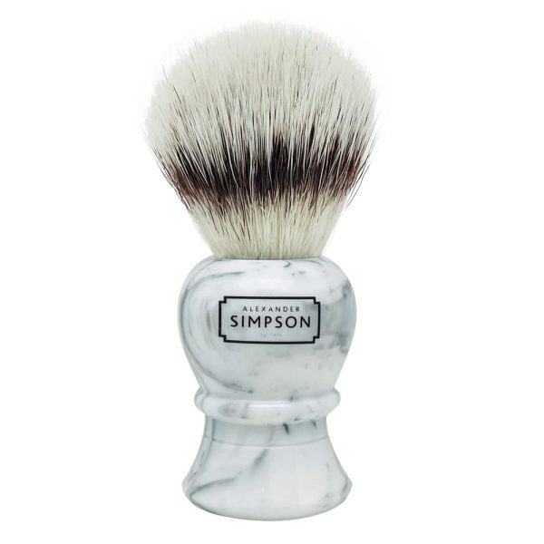 2190SL1-Simpson-pennello-da-barba-sintetico-da-viaggio-Islington-Faux-Italian-Marble-Grey-L.jpg Brocha de afeitar Simpson sintética Islington travel Faux Italian Marble Grey L