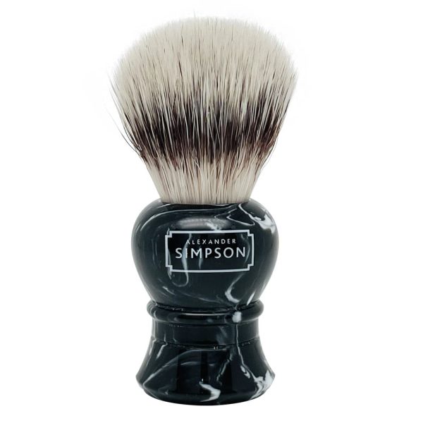 Brocha de afeitar Simpson sintética Islington Faux Ebony Marble S