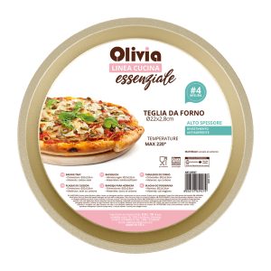 251010 TEGLIA DA FORNO 62927 Molde para hornear redondo antiadherente acero al carbono 22×2,8 cm
