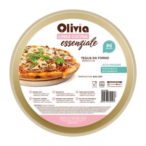251010 TEGLIA DA FORNO 62929 Molde para hornear redondo antiadherente acero al carbono 26×3,1 cm