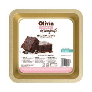 251011 TEGLIA DA FORNO 62931 Bandeja de horno cuadrada antiadherente acero al carbono 22,5×22,5×4,5 cm