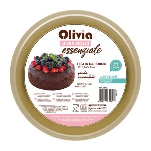 251009 TEGLIA DA FORNO 62932 Molde para hornear redondo antiadherente acero al carbono 16,6×5,3 cm fondo extraíble
