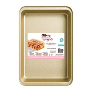 251011 TEGLIA DA FORNO 62935 Bandeja de horno rectangular antiadherente acero al carbono 42,5×28,5×5 cm