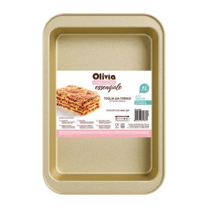 251011 TEGLIA DA FORNO 62936 Bandeja de horno rectangular antiadherente acero al carbono 37,5×25,5×5 cm