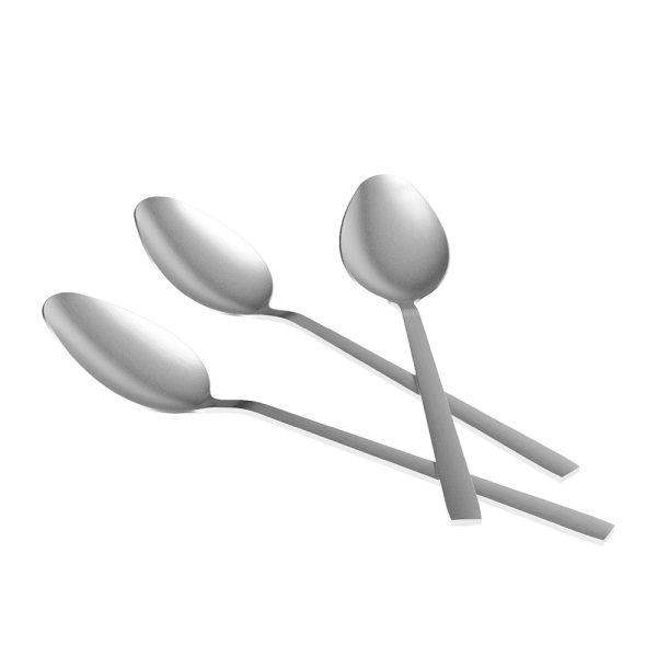 Cucharas de mesa 21 cm en acero inoxidable 18 10 acabado mate juego de 3