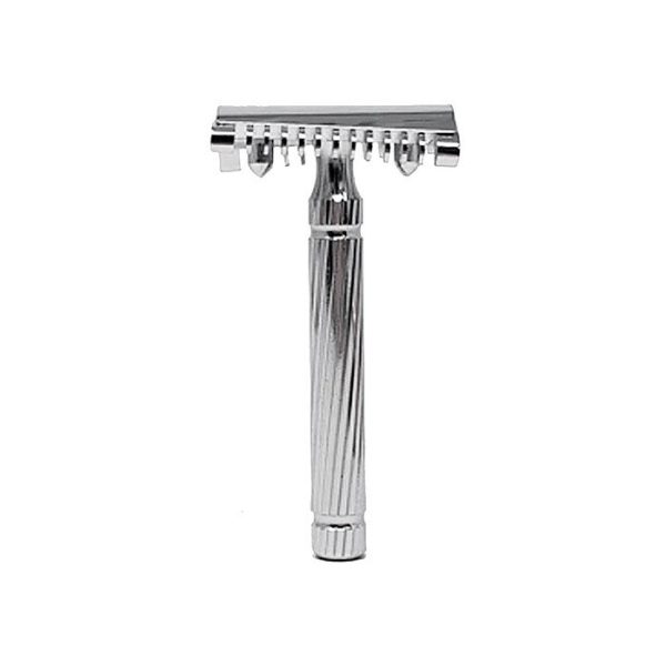 42151_STORTOCHROMEAPERTO.jpg Maquinilla de afeitar Fatip piccolo cromada original peine abierto