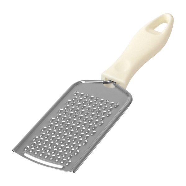 250804 mode13 Rallador acero inoxidable 26,5×6 cm agujero mediano color marfil