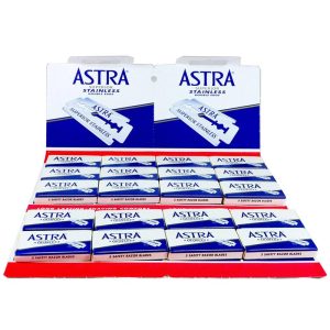 100 Hojas de Afeitar Astra Blue Superior Inoxidable