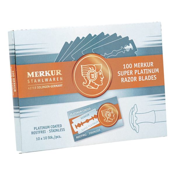 100 hojas de afeitar doble filo Merkur Super Platinum
