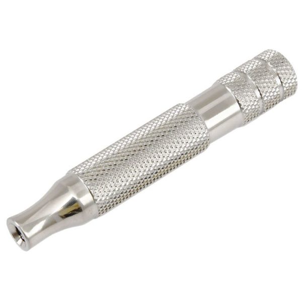 Mango iKon bulldog para maquinillas de afeitar de 80 mm de acero inoxidable pulido
