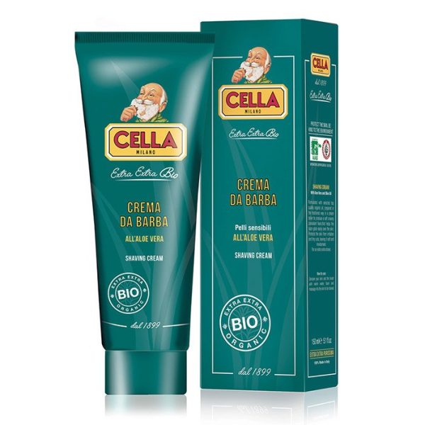 CELLA_ALOE_CREMA.jpg Cella Milano crema de afeitar en tubo ecológica con aloe vera 150ml