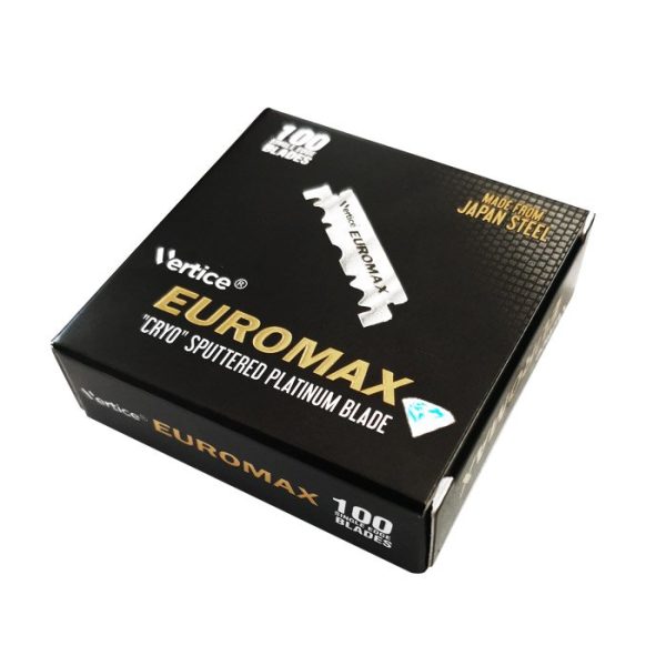 100 hojas de afeitar de un solo filo Euromax Cryo Sputtered