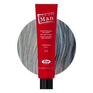 LIS018-crema-colorante-capelli-silver-light-lisap.jpg Lisap Man crema colorante para el cabello plata claro 60ml