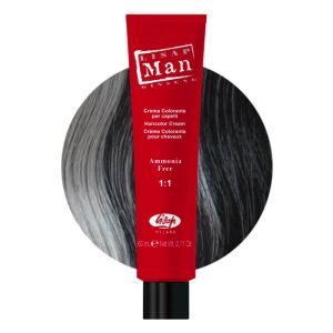 Lisap Man crema colorante para el cabello castaño muy oscuro 60ml