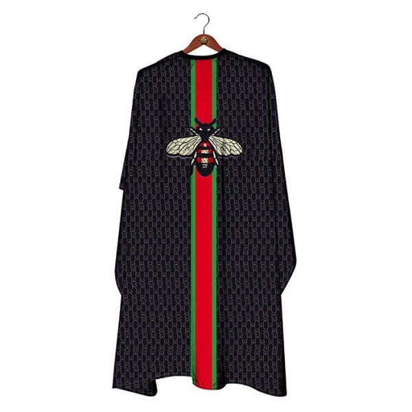 The Shave Factory capa de barbero estilo gucci rojo negro