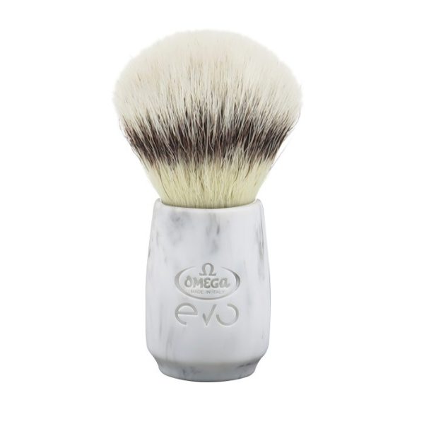 Brocha de afeitar omega evo mármol ovalada